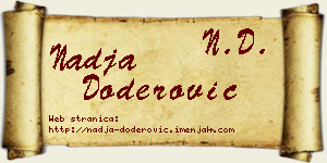 Nadja Doderović vizit kartica